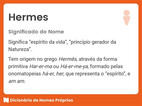 hermes significato nome|Hermes: Origem, Significado, e Curiosidades do Nome.